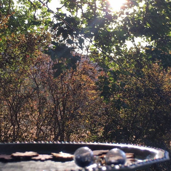 Royal Blue Star Confetti Double Stud Earrings - Picture 6 of 6